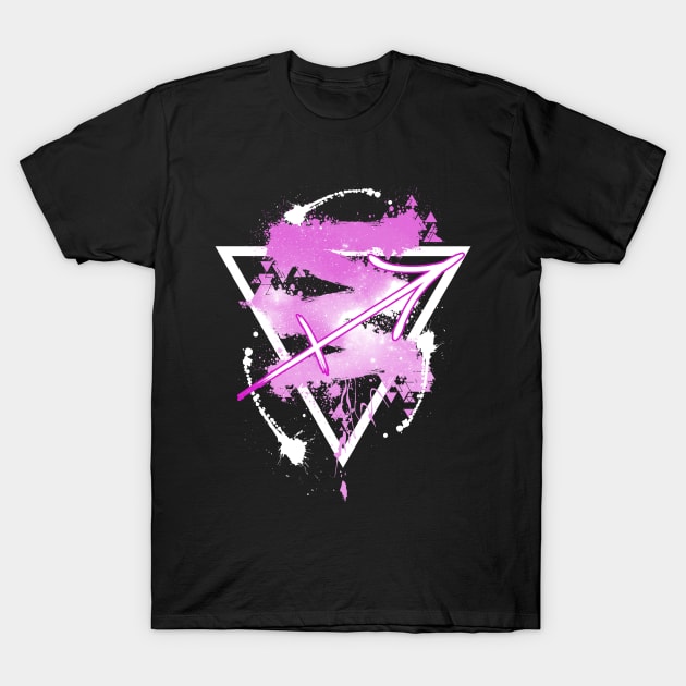 Sagittarius - Pink Sky T-Shirt by Scailaret